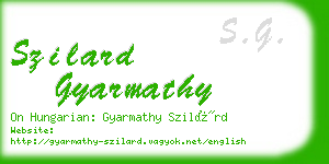 szilard gyarmathy business card